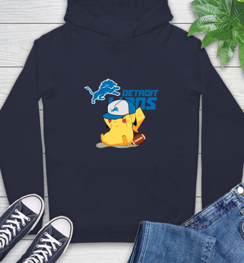 NFL Pikachu Football Sports Detroit Lions Hoodie 4