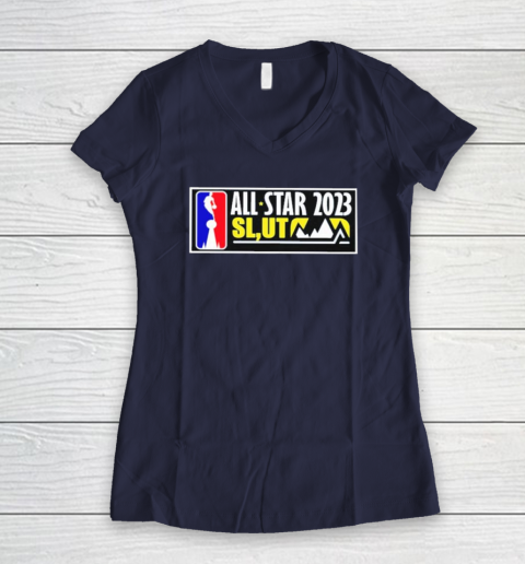 The NBA All Star 2023 SL UT Shirt Salt Lake Utah Women's V-Neck T-Shirt 7