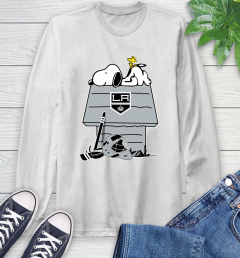 Los Angeles Kings NHL Hockey Snoopy Woodstock The Peanuts Movie Long Sleeve T-Shirt