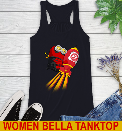 NBA Basketball Atlanta Hawks Deadpool Minion Marvel Shirt Racerback Tank 8