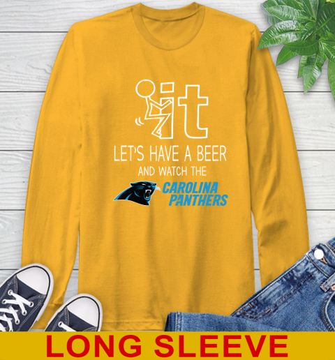 Carolina Panthers Football NFL Let's Have A Beer And Watch Your Team Sports Long Sleeve T-Shirt 2