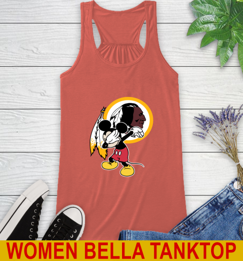 Washington Redskins NFL Football Dabbing Mickey Disney Sports Racerback Tank 4