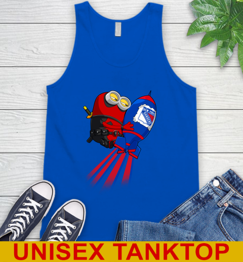 NHL Hockey New York Rangers Deadpool Minion Marvel Shirt Tank Top 4