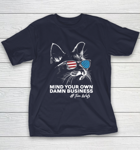 Mind Your Own Damn Business Harris Waltz Cat Lady Youth T-Shirt 2