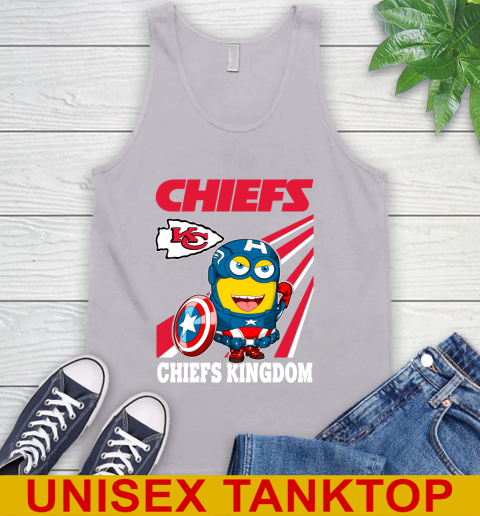 NFL Football Kansas City Chiefs Captain America Marvel Avengers Minion Shirt Tank Top 3