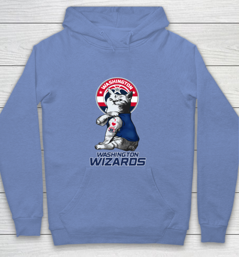 NBA Basketball My Cat Loves Washington Wizards Youth Hoodie 8