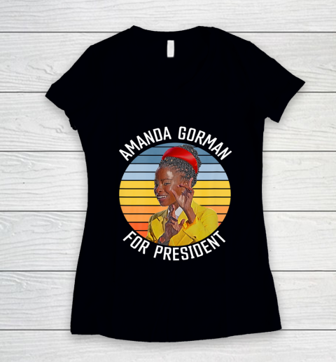 Amanda Gorman Shirt For President Inauguration Poet Women's V-Neck T-Shirt
