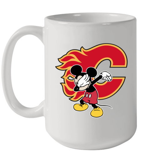 Calgary Flames NHL Hockey Dabbing Mickey Disney Sports Ceramic Mug 15oz