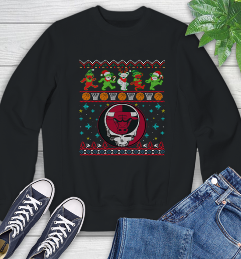 Christmas Ugly Nba Chicago Bulls Grateful Dead Rock Band Skull