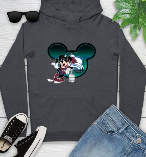 NHL Colorado Avalanche Stanley Cup Mickey Mouse Disney Hockey T Shirt Youth Hoodie 8
