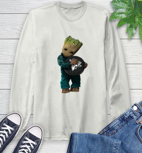 NHL Groot Guardians Of The Galaxy Hockey Sports Pittsburgh Penguins Long Sleeve T-Shirt 12