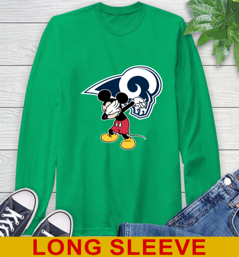 Los Angeles Rams NFL Football Dabbing Mickey Disney Sports Long Sleeve T-Shirt 7