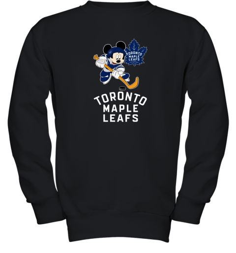 NHL Hockey Mickey Mouse Team Toronto Maple Leafs Youth Sweatshirt