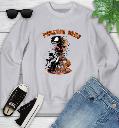 NBA Phoenix Suns Basketball Venom Groot Guardians Of The Galaxy Youth Sweatshirt 4
