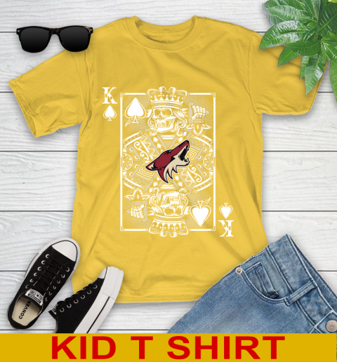 Arizona Coyotes NHL Hockey The King Of Spades Death Cards Shirt Youth T-Shirt 9
