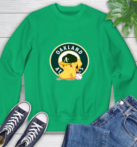 MLB Pikachu Baseball Sports Oakland Athletics Sweatshirt 6