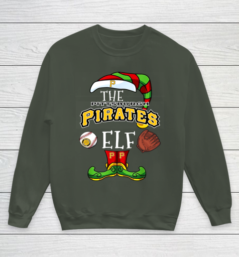 Pittsburgh Pirates Christmas ELF Funny MLB Youth Sweatshirt 8
