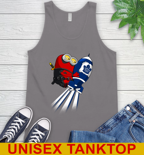 NHL Hockey Toronto Maple Leafs Deadpool Minion Marvel Shirt Tank Top 6