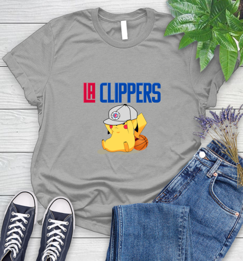 NBA Pikachu Basketball Sports Los Angeles Clippers Women's T-Shirt 10