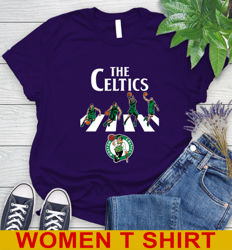 NBA Basketball Boston Celtics The Beatles Rock Band Shirt Women's T-Shirt 4