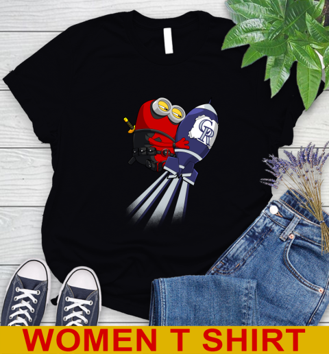MLB Baseball Colorado Rockies Deadpool Minion Marvel Shirt Women's T-Shirt