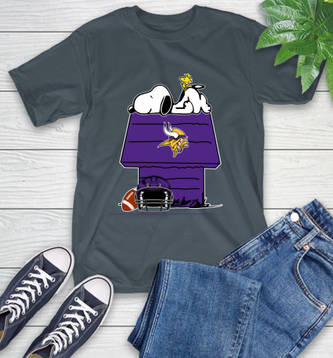 Minnesota Vikings NFL Football Snoopy Woodstock The Peanuts Movie T-Shirt 9