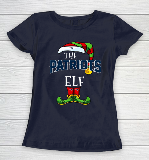 New England Patriots Christmas ELF Funny NFL Women's T-Shirt 2