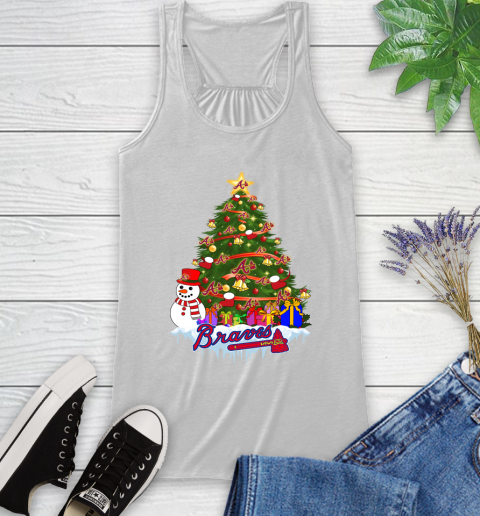 Atlanta Braves Merry Christmas MLB Baseball Sports Racerback Tank
