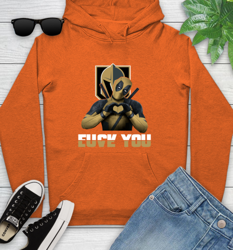 NHL Vegas Golden Knights Deadpool Love You Fuck You Hockey Sports Youth Hoodie 4