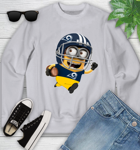 NFL Los Angeles Rams Minions Disney Football Sports Youth Sweatshirt 4