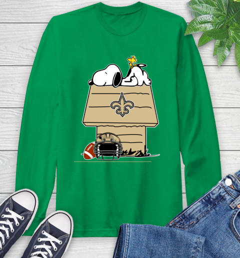 New Orleans Saints NFL Football Snoopy Woodstock The Peanuts Movie Long Sleeve T-Shirt 7