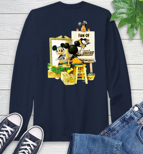 NHL Hockey Pittsburgh Penguins Mickey Drawing Shirt 56