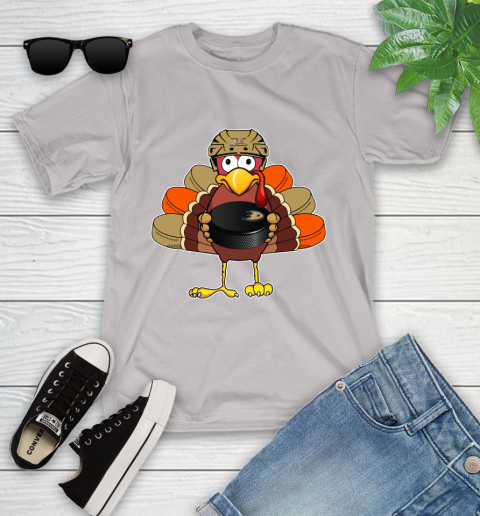 Anaheim Ducks Turkey Thanksgiving Day Youth T-Shirt 12