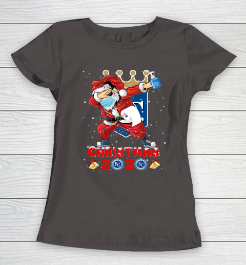 Kansas City Royals Funny Santa Claus Dabbing Christmas 2020 MLB Women's T-Shirt 7