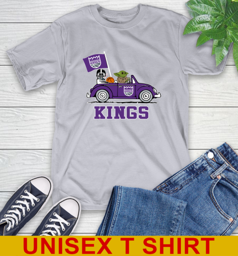 NBA Basketball Sacramento Kings Darth Vader Baby Yoda Driving Star Wars Shirt T-Shirt 6
