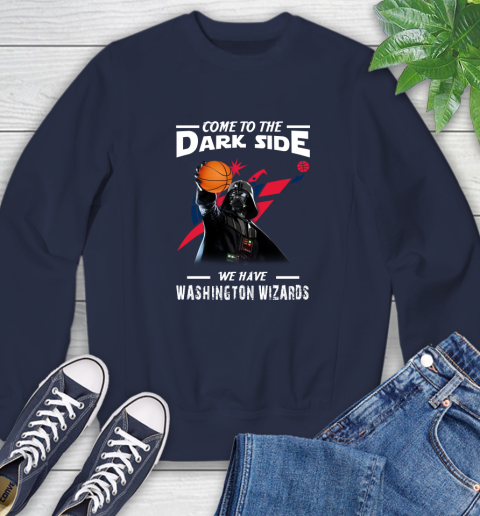 NBA Come To The Dark Side We Have Washington Wizards Star Wars Darth Vader Basketball Sweatshirt 2