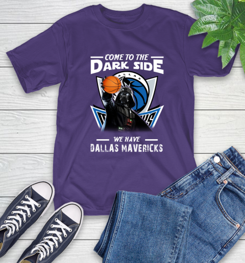 NBA Come To The Dark Side We Have Dallas Mavericks Star Wars Darth Vader Basketball T-Shirt 5