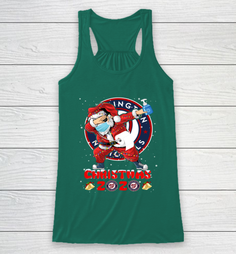 Washington Nationals Funny Santa Claus Dabbing Christmas 2020 MLB Racerback Tank 5