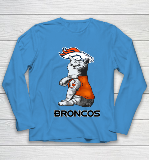 NFL Football My Cat Loves Denver Broncos Youth Long Sleeve 5