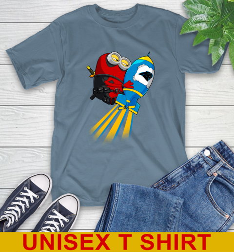 NFL Football Carolina Panthers Deadpool Minion Marvel Shirt T-Shirt 8
