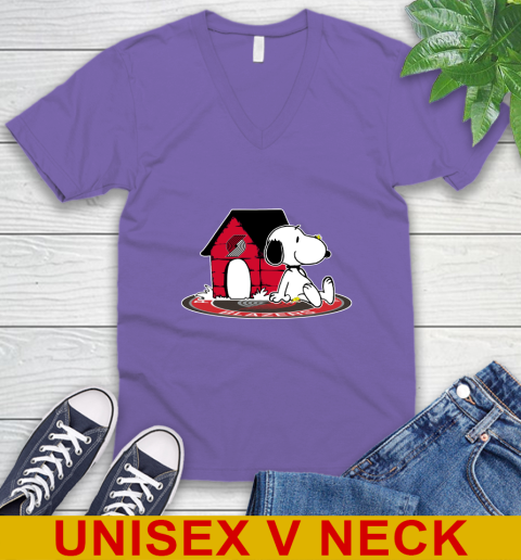 NBA Basketball Portland Trail Blazers Snoopy The Peanuts Movie Shirt V-Neck T-Shirt 9