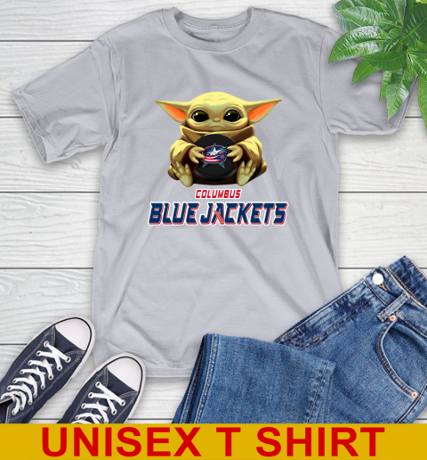 NHL Hockey Columbus Blue Jackets Star Wars Baby Yoda Shirt 6