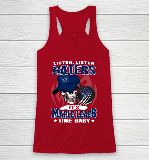 Listen Haters It is LEAFS Time Baby NHL Racerback Tank 4