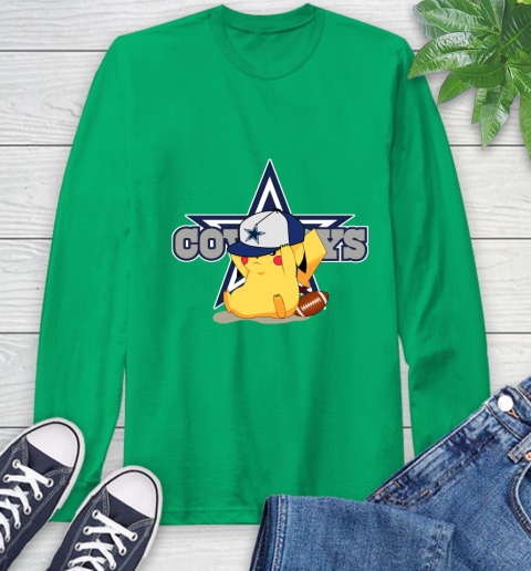 NFL Pikachu Football Sports Dallas Cowboys Long Sleeve T-Shirt 7
