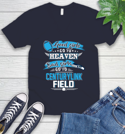 Seattle Seahawks NFL Bad Girls Go To Centurylink Field Shirt V-Neck T-Shirt 2
