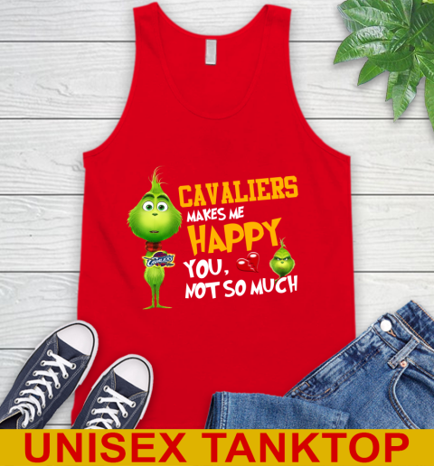 NBA Cleveland Cavaliers Makes Me Happy You Not So Much Grinch Basketball Sports Tank Top 5