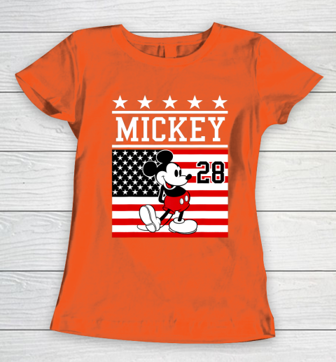 Disney Patriotic Mickey Mouse Women s T Shirt Tee For Sports
