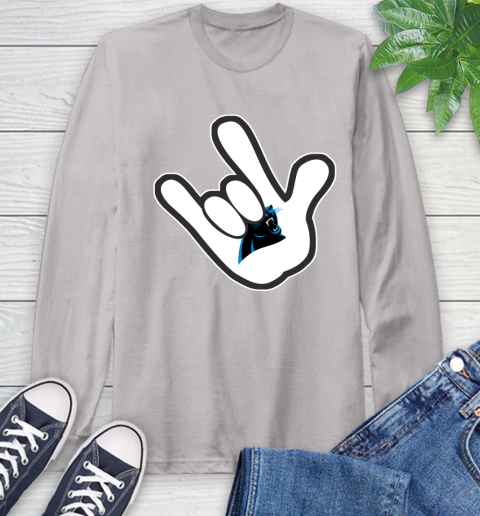 Carolina Panthers NFL Football Mickey Rock Hand Disney Long Sleeve T-Shirt 12