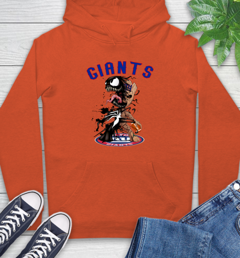 NFL New York Giants Football Venom Groot Guardians Of The Galaxy Hoodie 5