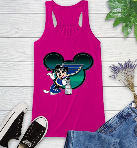 NHL St.Louis Blues Stanley Cup Mickey Mouse Disney Hockey T Shirt Racerback Tank 8